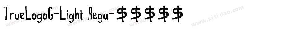 TrueLogoG-Light Regu字体转换